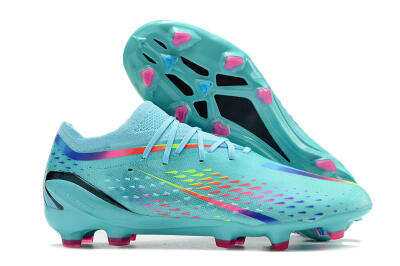 Adidas x Speedportal.1 2022 World Cup Boots FG Low-Tops Soccer Cleats - Blue/Green/Red