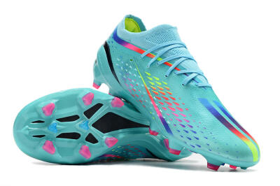 Adidas x Speedportal.1 2022 World Cup Boots FG Low-Tops Soccer Cleats - Blue/Green/Red