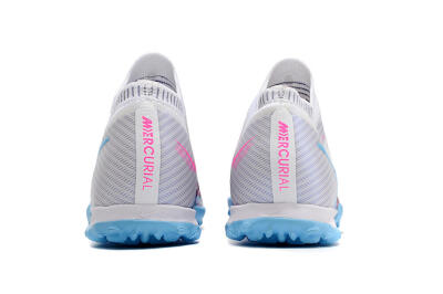 Nike Mercurial Vapor 15 Elite TF Low-Tops Soccer Shoes - White/Blue/Pink