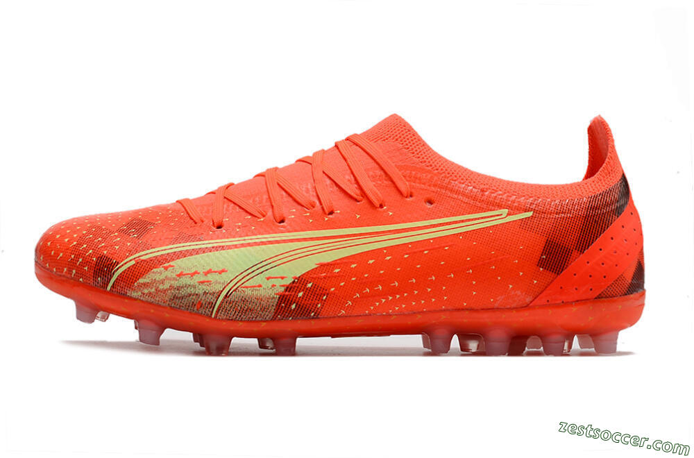 Puma Ultra Ultimate MG Low-Tops Soccer Cleats - Red/Yellow 2