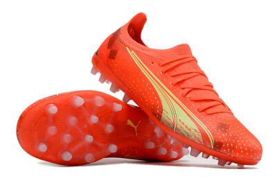 Puma Ultra Ultimate MG Low-Tops Soccer Cleats - Red/Yellow