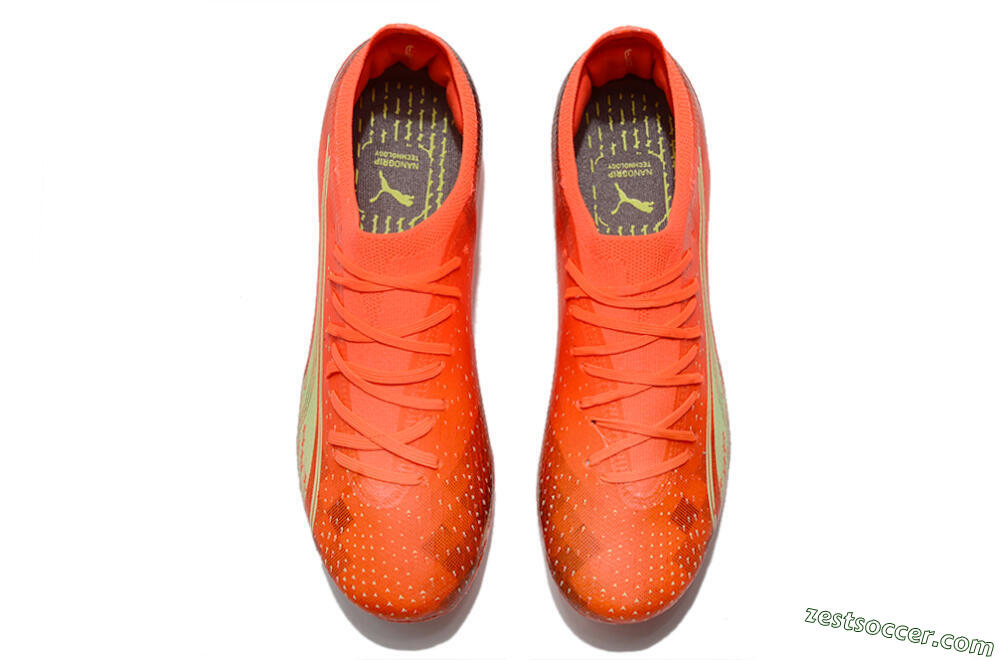 Puma Ultra Ultimate MG Low-Tops Soccer Cleats - Red/Yellow 5