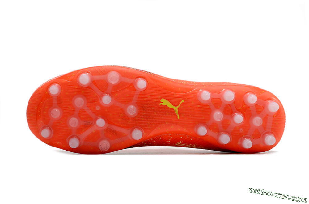 Puma Ultra Ultimate MG Low-Tops Soccer Cleats - Red/Yellow 7