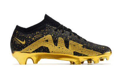 Nike Air Zoom Mercurial Vapor 15 Elite FG Low-Tops Soccer Cleats - Black/Gold