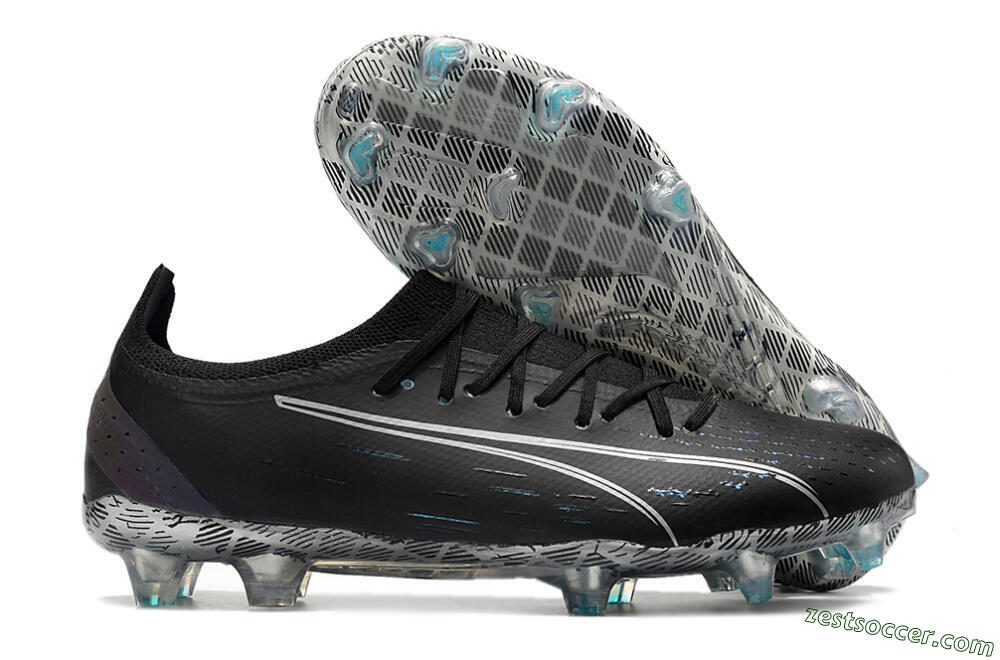 Puma Ultra Ultimate FG Low-Tops Soccer Cleats - Black/White/Blue 0