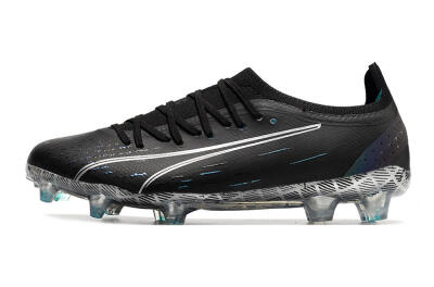 Puma Ultra Ultimate FG Low-Tops Soccer Cleats - Black/White/Blue