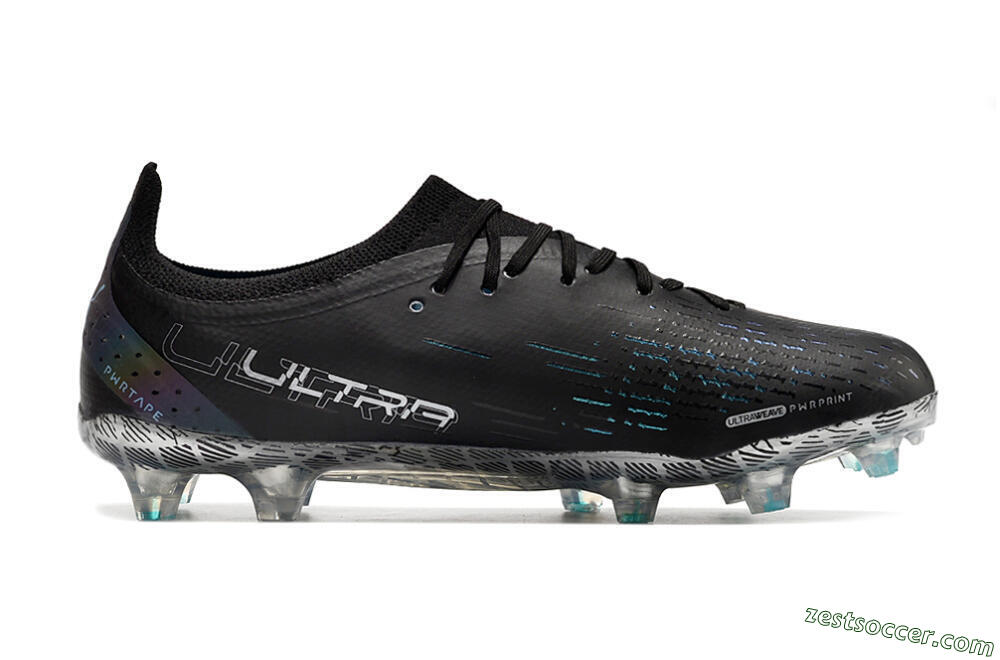 Puma Ultra Ultimate FG Low-Tops Soccer Cleats - Black/White/Blue 4