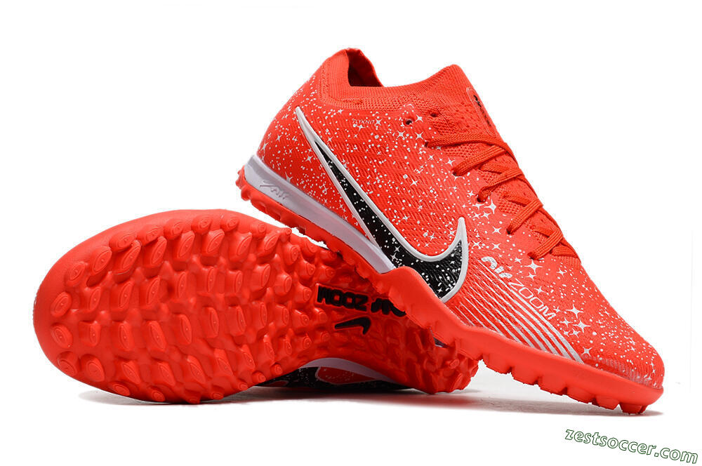 Nike Air Zoom Mercurial Vapor 15 Elidte TF Low-Tops Soccer Shoes - Red/Black/White 3