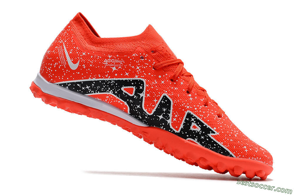 Nike Air Zoom Mercurial Vapor 15 Elidte TF Low-Tops Soccer Shoes - Red/Black/White 4