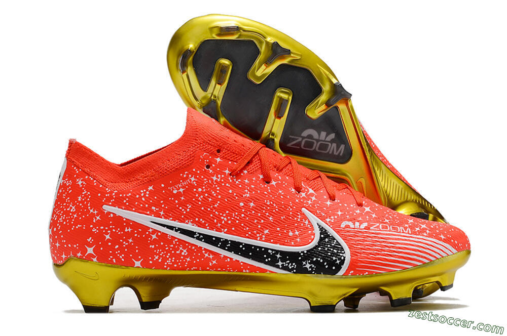 Nike Air Zoom Mercurial Vapor 15 Elite FG Low-Tops Soccer Cleats - Red/Black/White 0