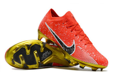 Nike Air Zoom Mercurial Vapor 15 Elite FG Low-Tops Soccer Cleats - Red/Black/White