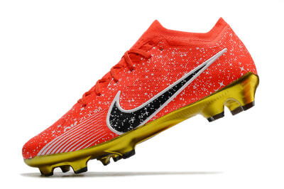 Nike Air Zoom Mercurial Vapor 15 Elite FG Low-Tops Soccer Cleats - Red/Black/White