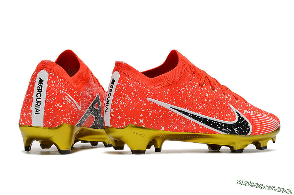 Nike Air Zoom Mercurial Vapor 15 Elite FG Low-Tops Soccer Cleats - Red/Black/White 6
