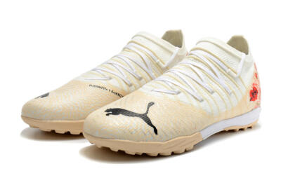 Puma Future Z 1.3 Instinct TF Low-Tops Soccer Shoes - White/Gold/Red