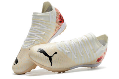 Puma Future Z 1.3 Instinct TF Low-Tops Soccer Shoes - White/Gold/Red