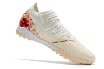 Puma Future Z 1.3 Instinct TF Low-Tops Soccer Shoes - White/Gold/Red