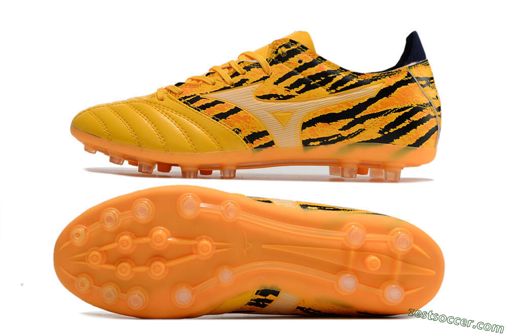 Mizuno Morelia Neo AG Low-Tops Soccer Cleats - Yellow/Black 1