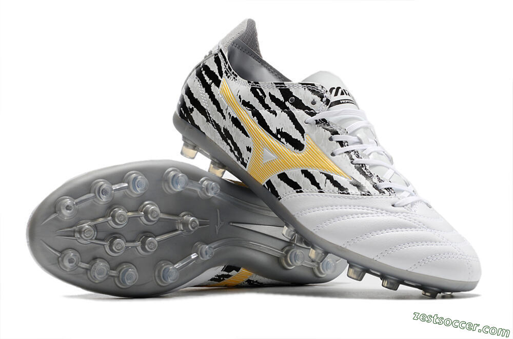 Mizuno Morelia Neo AG Low-Tops Soccer Cleats - White/Black 3