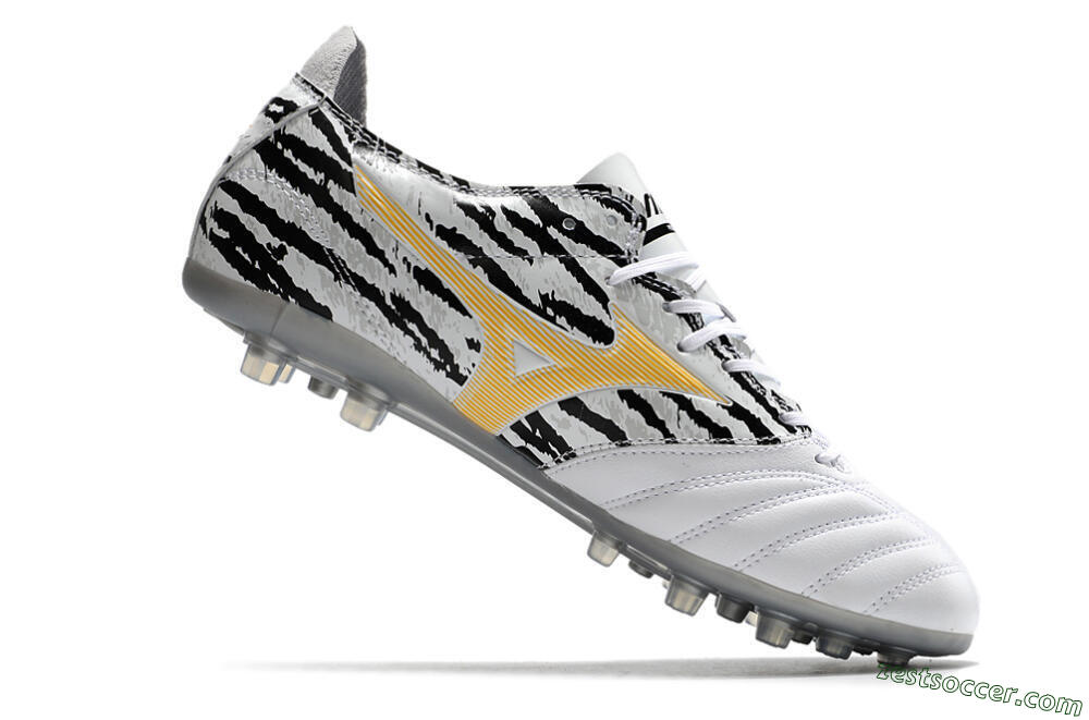 Mizuno Morelia Neo AG Low-Tops Soccer Cleats - White/Black 4