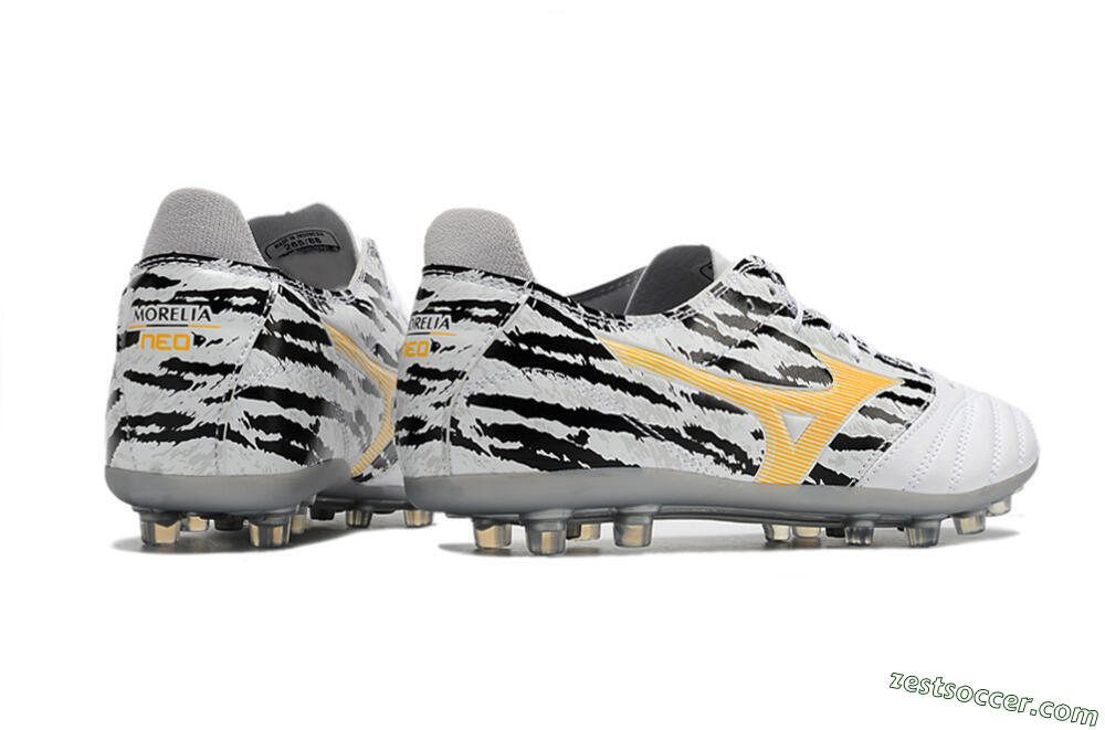 Mizuno Morelia Neo AG Low-Tops Soccer Cleats - White/Black 6