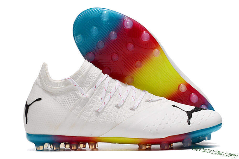 Puma Future Z 1.3 Instinct MG Low-Tops Soccer Cleats - White/Black 0