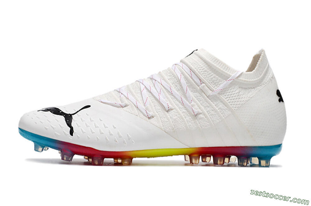 Puma Future Z 1.3 Instinct MG Low-Tops Soccer Cleats - White/Black 2