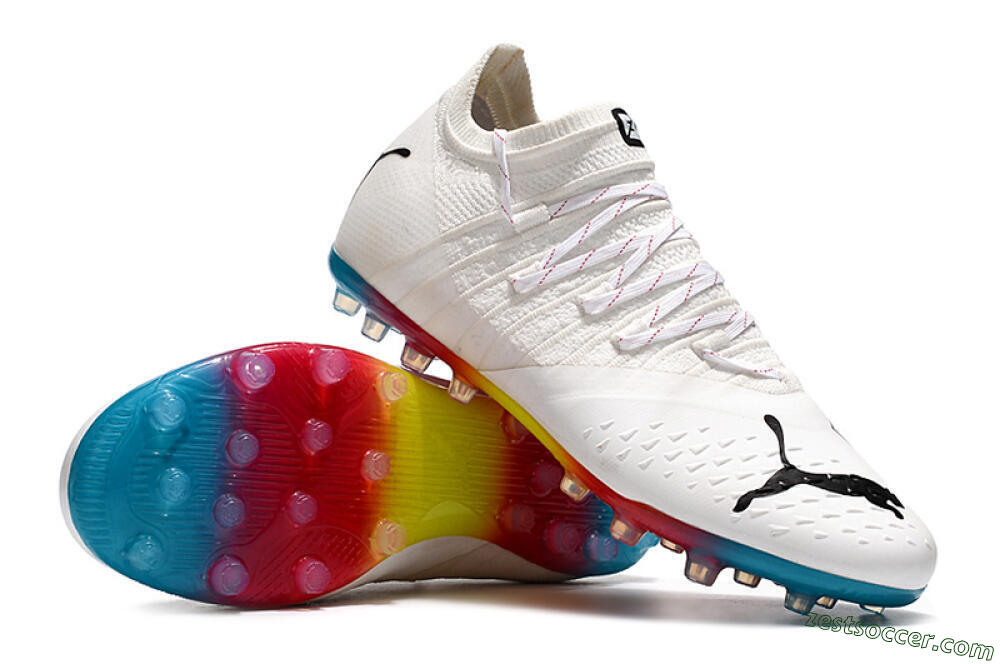 Puma Future Z 1.3 Instinct MG Low-Tops Soccer Cleats - White/Black 4