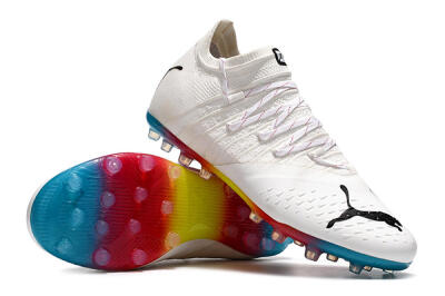 Puma Future Z 1.3 Instinct MG Low-Tops Soccer Cleats - White/Black