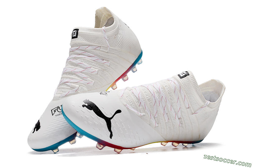 Puma Future Z 1.3 Instinct MG Low-Tops Soccer Cleats - White/Black 6