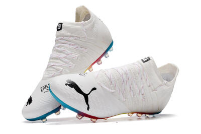 Puma Future Z 1.3 Instinct MG Low-Tops Soccer Cleats - White/Black
