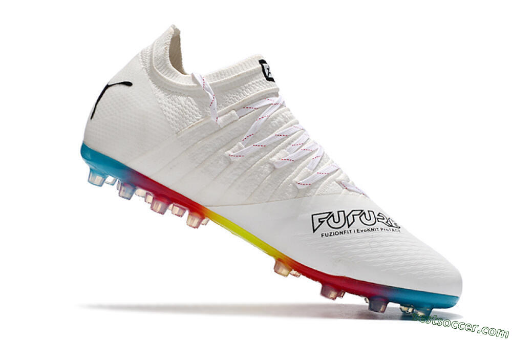 Puma Future Z 1.3 Instinct MG Low-Tops Soccer Cleats - White/Black 7