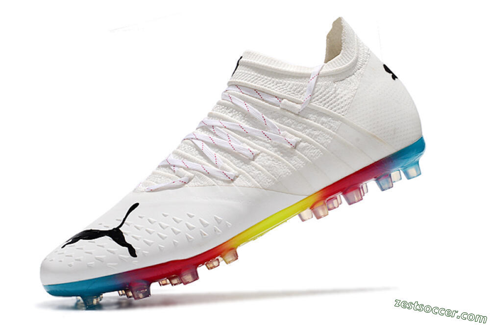 Puma Future Z 1.3 Instinct MG Low-Tops Soccer Cleats - White/Black 8