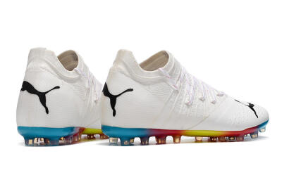 Puma Future Z 1.3 Instinct MG Low-Tops Soccer Cleats - White/Black