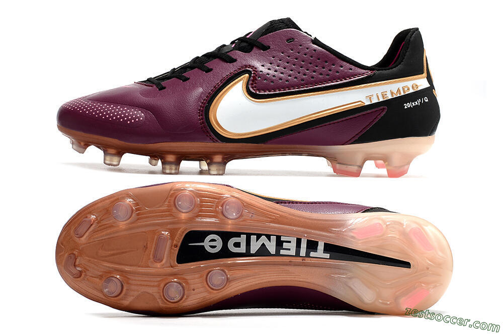 Nike Tiempo Legend 9 Elite FG Low-Tops Soccer Cleats - Red/Black/White 1