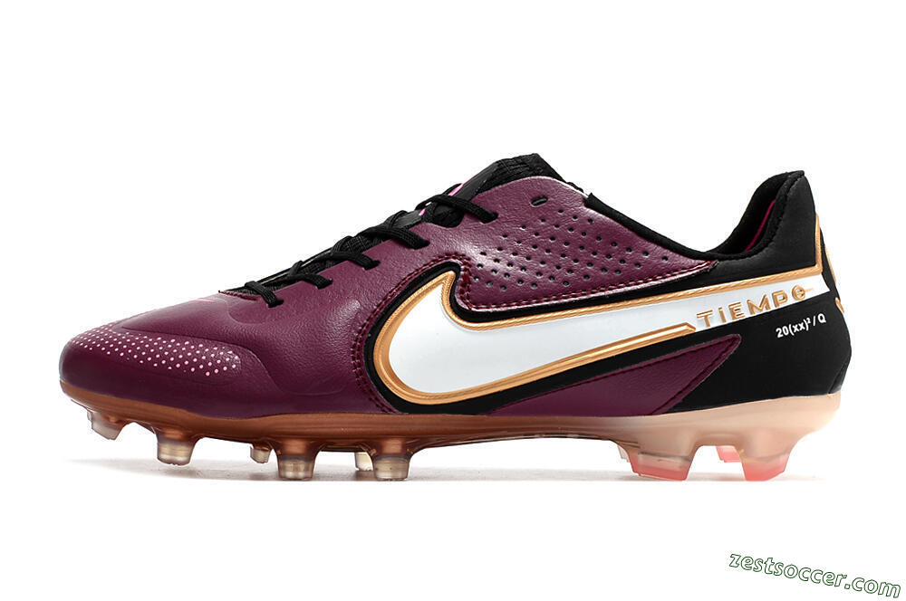 Nike Tiempo Legend 9 Elite FG Low-Tops Soccer Cleats - Red/Black/White 2