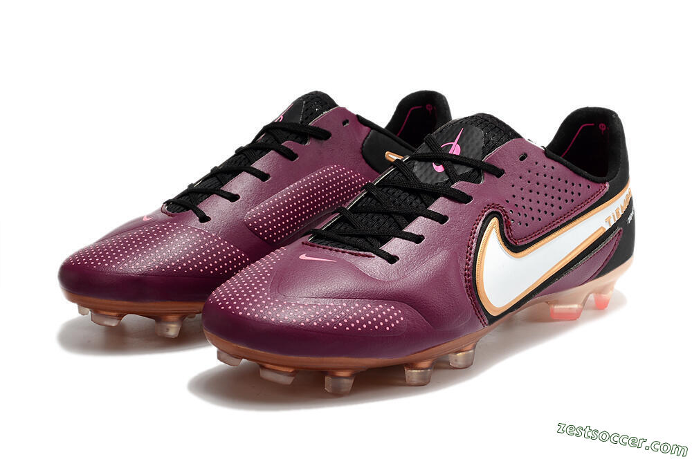 Nike Tiempo Legend 9 Elite FG Low-Tops Soccer Cleats - Red/Black/White 5