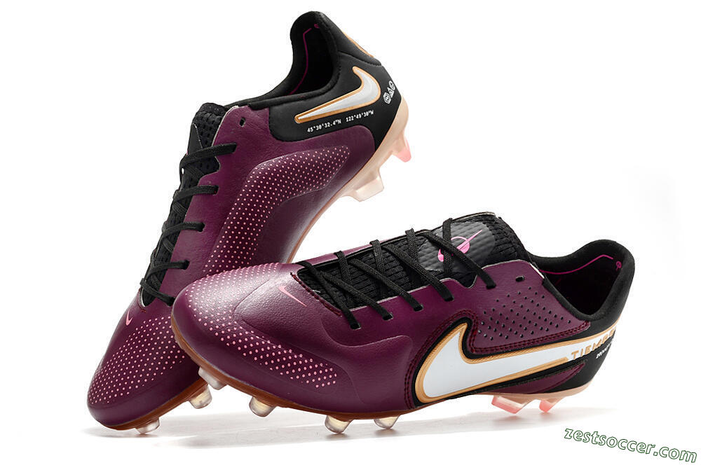 Nike Tiempo Legend 9 Elite FG Low-Tops Soccer Cleats - Red/Black/White 6