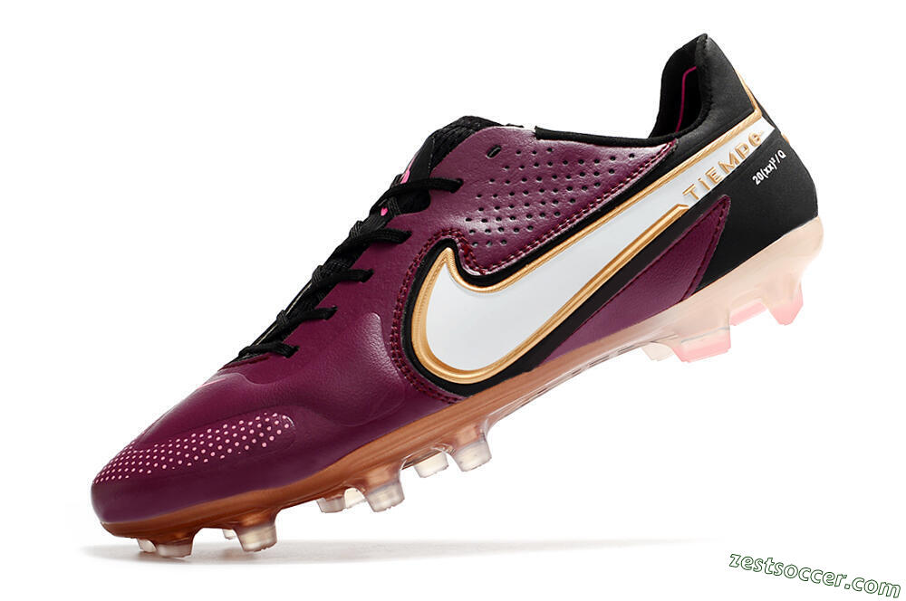 Nike Tiempo Legend 9 Elite FG Low-Tops Soccer Cleats - Red/Black/White 8
