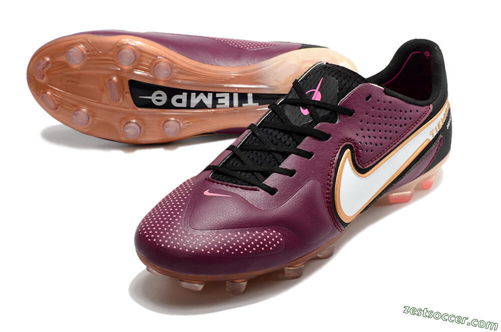 Nike Tiempo Legend 9 Elite FG Low-Tops Soccer Cleats - Red/Black/White 3