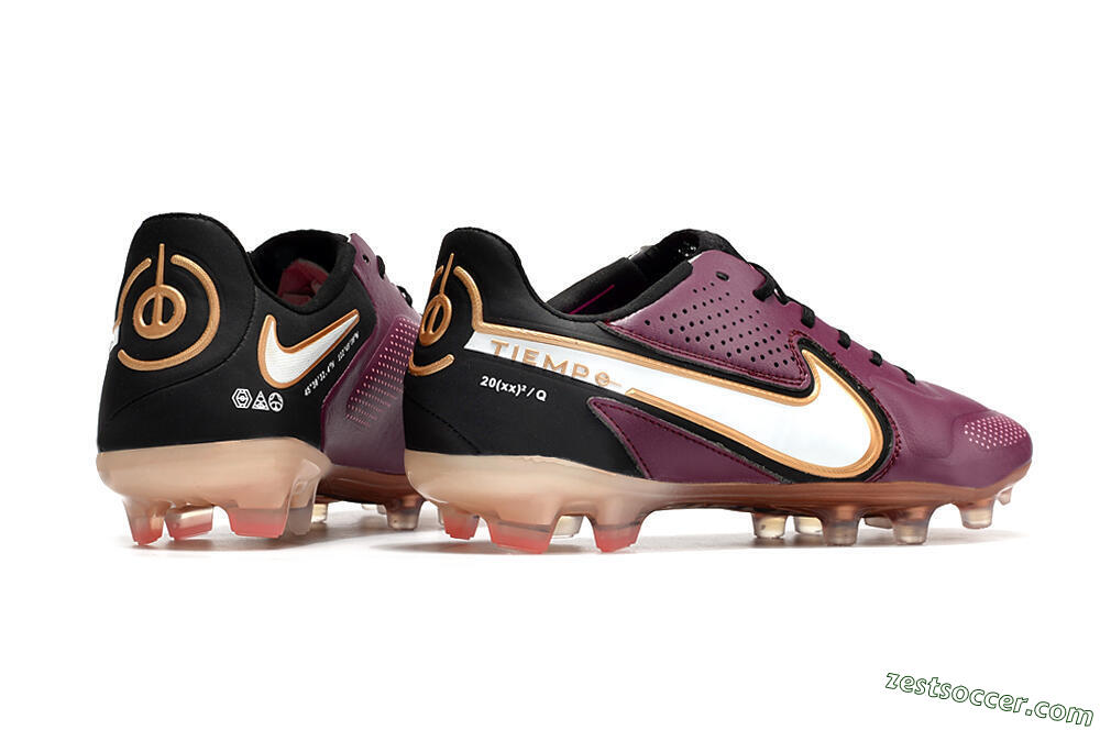 Nike Tiempo Legend 9 Elite FG Low-Tops Soccer Cleats - Red/Black/White 9