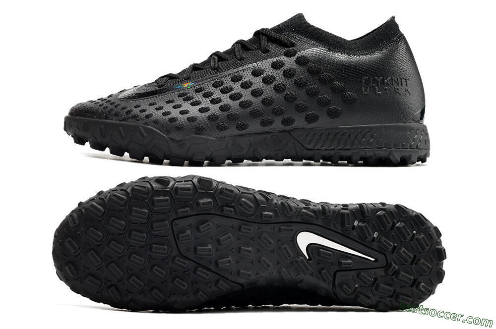 Nike Phantom Ultra Venom TF Low-Tops Soccer Shoes - Black/White 1