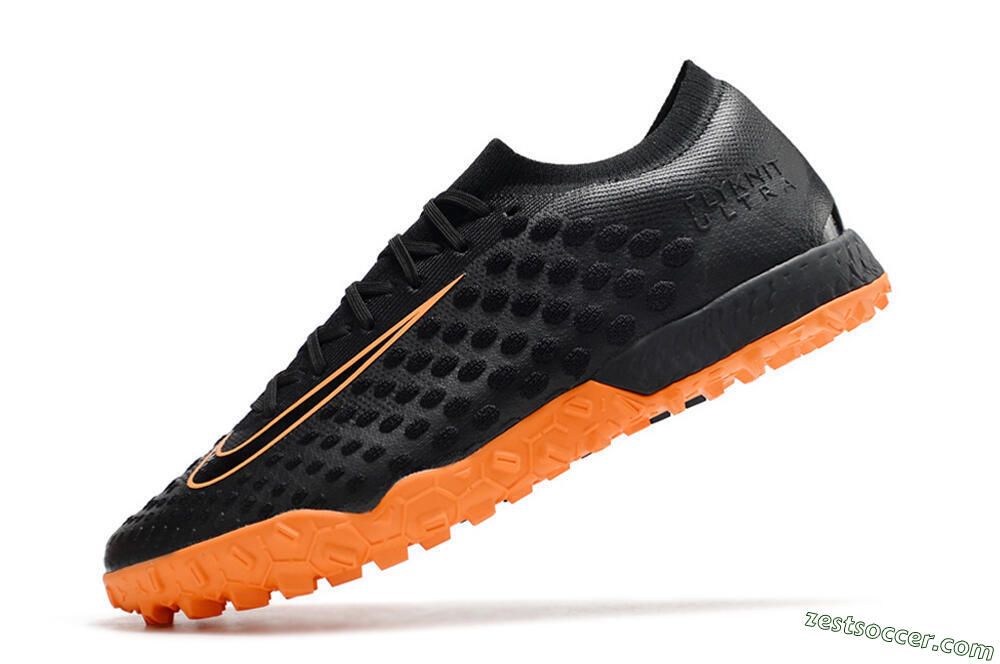 Nike Phantom Ultra Venom TF Low-Tops Soccer Shoes - Black/Orange 5