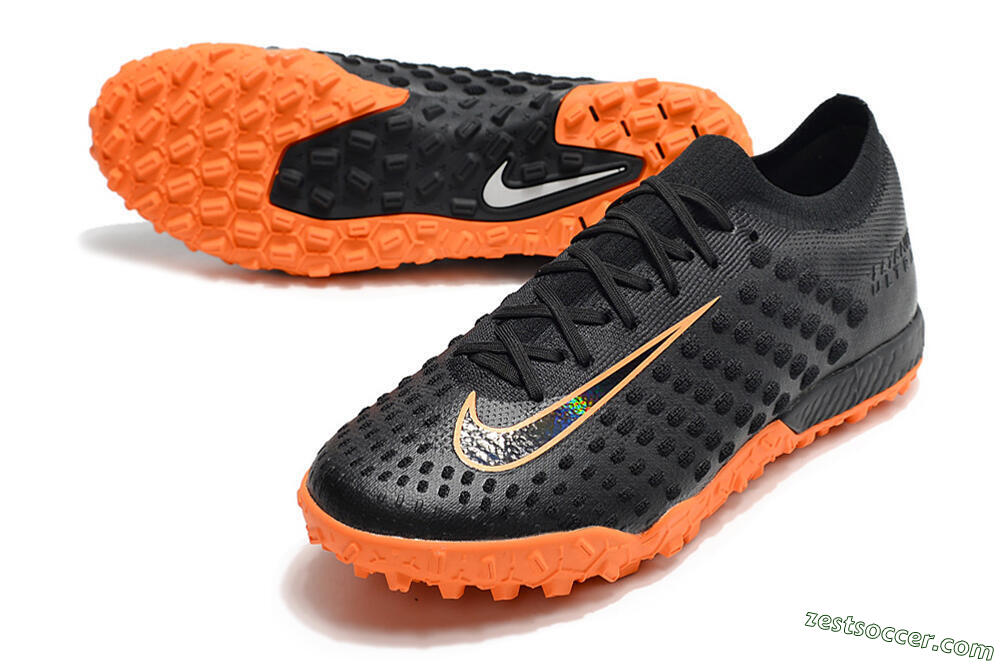 Nike Phantom Ultra Venom TF Low-Tops Soccer Shoes - Black/Orange 3