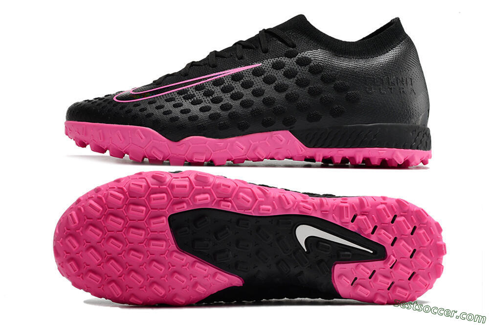 Nike Phantom Ultra Venom TF Low-Tops Soccer Shoes - Black/Pink 1
