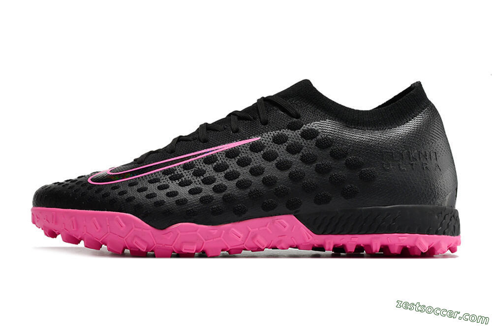 Nike Phantom Ultra Venom TF Low-Tops Soccer Shoes - Black/Pink 2