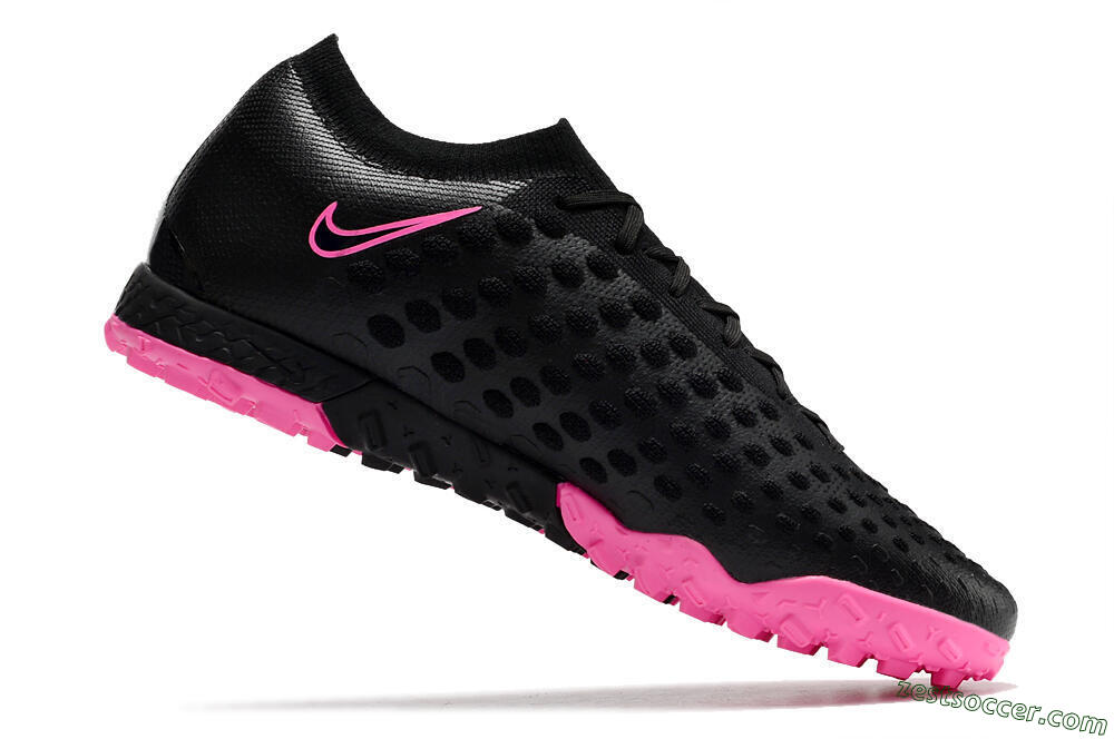 Nike Phantom Ultra Venom TF Low-Tops Soccer Shoes - Black/Pink 4