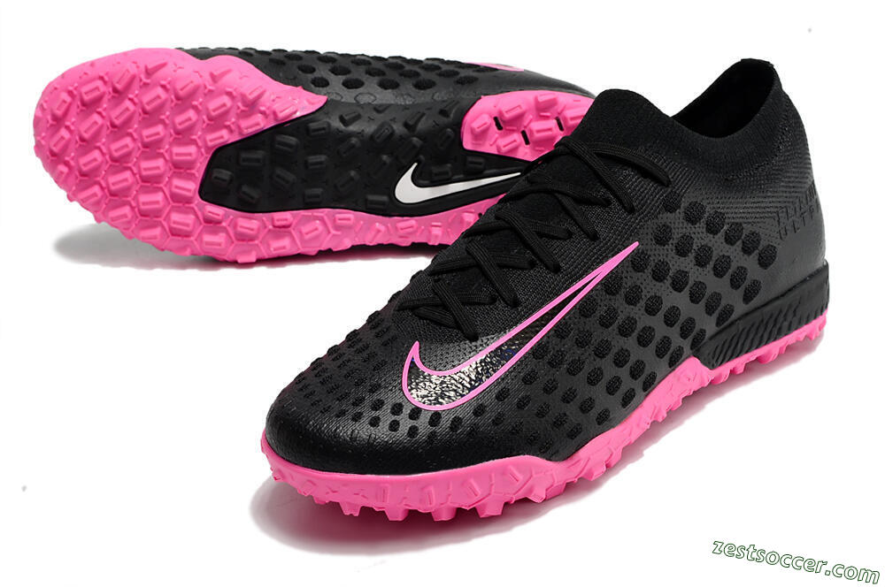 Nike Phantom Ultra Venom TF Low-Tops Soccer Shoes - Black/Pink 3
