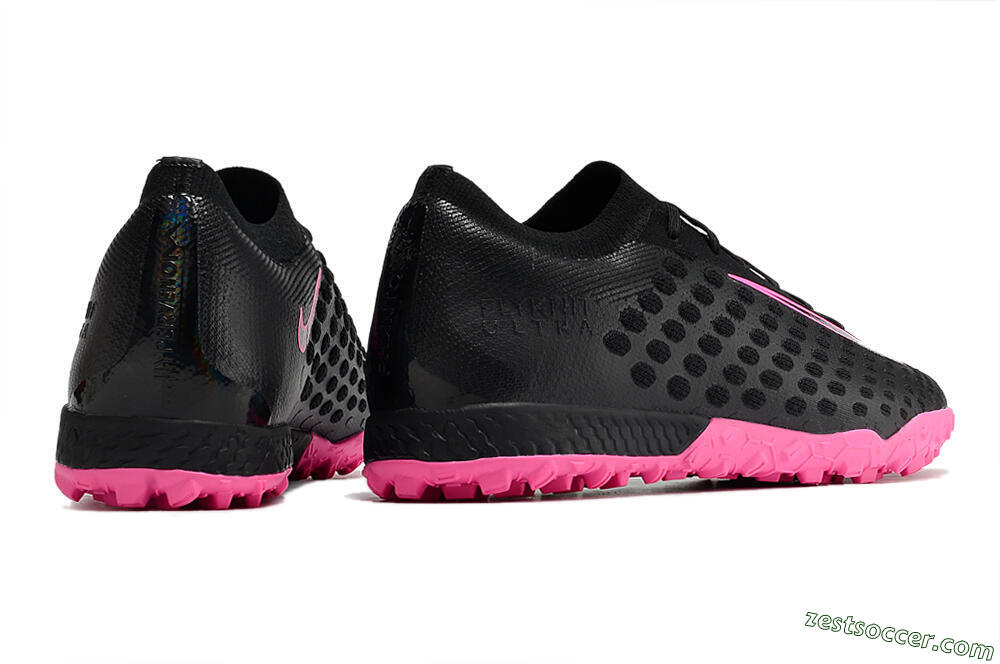 Nike Phantom Ultra Venom TF Low-Tops Soccer Shoes - Black/Pink 6