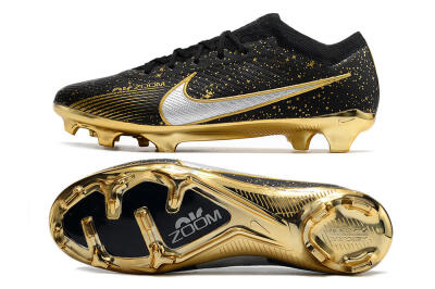 Nike Air Zoom Mercurial Vapor 15 Elite FG Low-Tops Soccer Cleats - Black/Gold