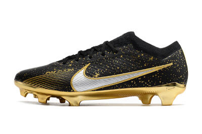 Nike Air Zoom Mercurial Vapor 15 Elite FG Low-Tops Soccer Cleats - Black/Gold